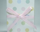 Brag Book Photo Album - Accordion - Mini wallet size - Pastel Polka Dots