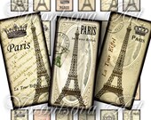 Domino Size 1x2 Inch Eiffel tower. Digital sheet. 3091
