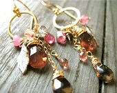 Captured 14kt Gold Filled Gemstone Earrings