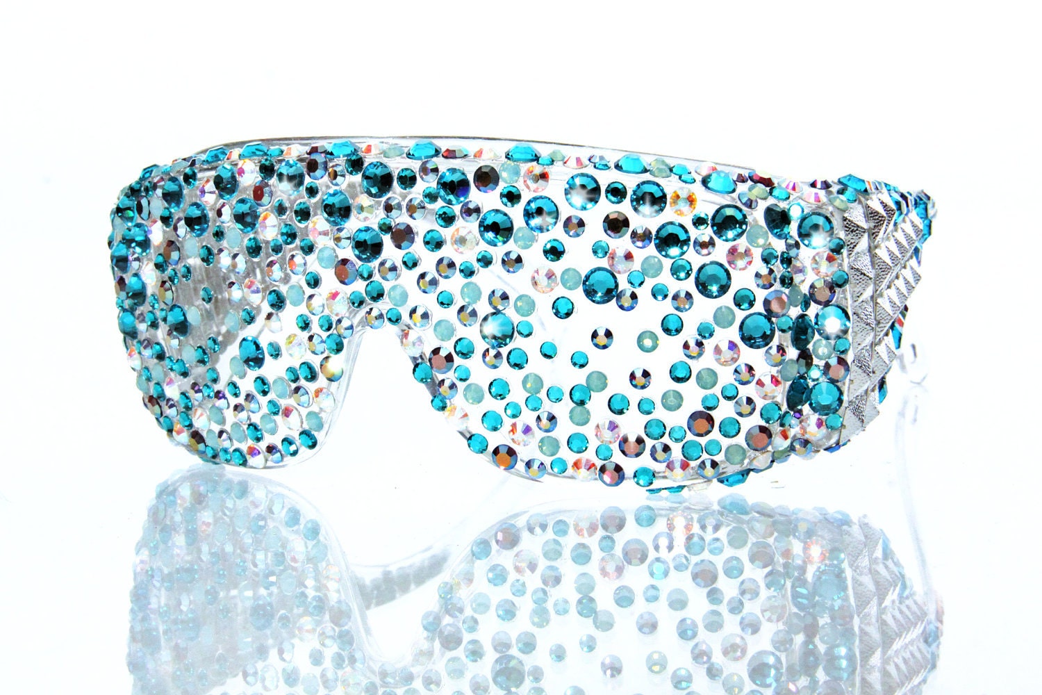 Teal Swarovski Crystal Glasses