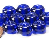 Beads Glass Lampwork Caribbean Blue 10mm SPACER SHOP