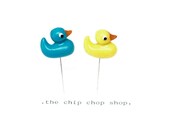 FIMO MAGIC -  ducks in a row pin toppers