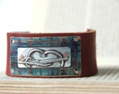 Airplane Bracelet Etched And Patina Vintage Pan Am Style Metal Printing Stamp