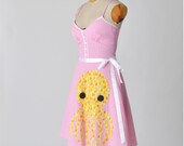 gingham octopus dress - rockabilly dress small
