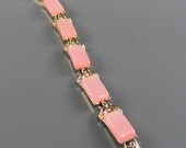 Coro Pink Moonglow Thermoset Bracelet