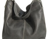 Last One - leather carry all - Ton Sai in Distressed Black - Large Luxurious Leather Tote in Vintage Black
