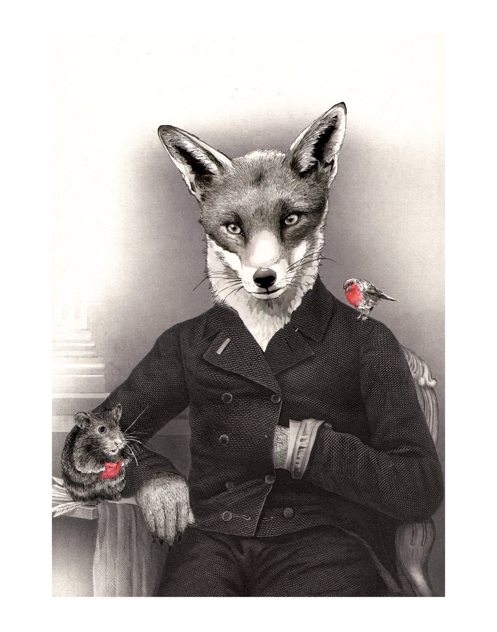 Mr Christmas Fox  - 8x10 print