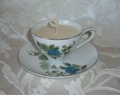 LILAC Vintage 1960s Japan Floral Teacup Soy Candle