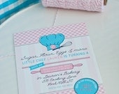 Little Chef BAKING Birthday Party Invitation - Customized Printable Invitation