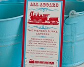 VINTAGE TRAIN Invitation - Train Birthday Party Invitation - Customized Printable 4x8 Invitation