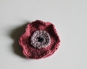 Pink and purple crochet pin
