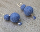 blue felt beads