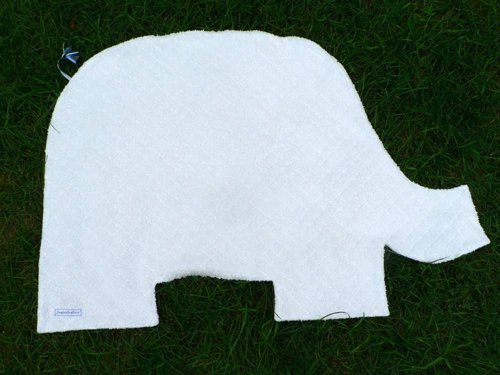 Elephant Shaped Baby Blanket - Reversible - Photo Prop