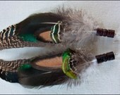 Peacock Feather Earrings - Cruelty Free - GLIDE