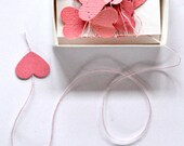 Tiny Paper Garland in a Box Hearts Pink