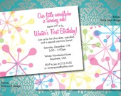 DIY Printable Little Snowflake Birthday Double Sided Invitation Il_170x135