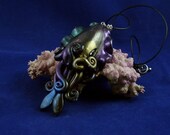 Deep Space Cuttlefish Necklace - Handmade Polymer Clay Jewelry