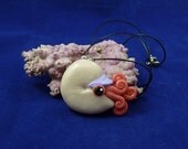 Pastel Nautilus Necklace - Handmade Polymer Clay Kawaii Jewelry
