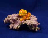Solar Flare Octopus Pin - Yellow Polymer Clay Cephalopod Jewelry