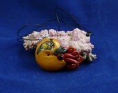 Brass Steampunk Nautilus Necklace - Polymer Clay Jewelry Pendant