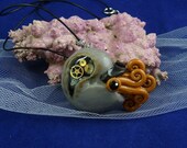 Steampunk Nautilus Necklace - Polymer Clay Jewelry Pendant