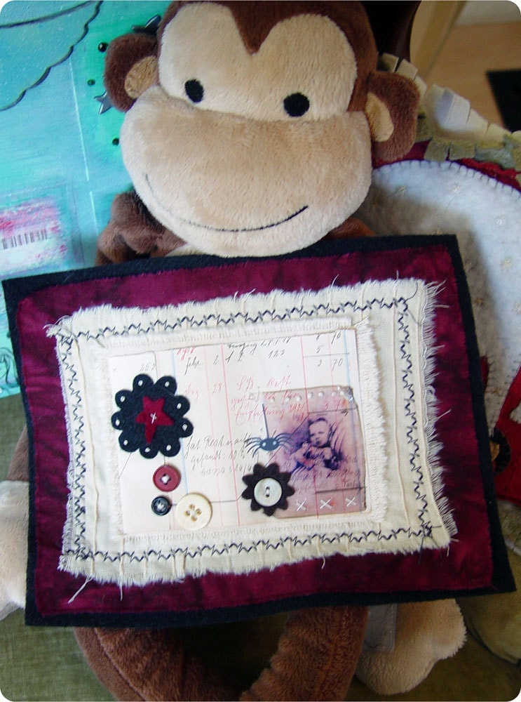 Rest in Peace - original mixed media art quilt