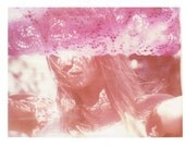 11x14 polaroid transfer of pink shadows-matted in16x20 and signed by artist