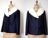 50s silk and mink jacket / 1950s fur collar / Midnight Express