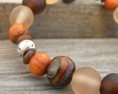 Assorted Wood Bead Bracelet Easy On Stretch