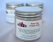 Rose Clay Cream Soap,Shaving soap,Soufflé,Gelato