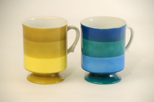 Retro Japanese Striped Mugs by HCLT-Howard