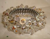 Absolutely Gorgeous Vintage Aurora Borealis J.S.F.K. Japan Crystal Expansion Bracelet