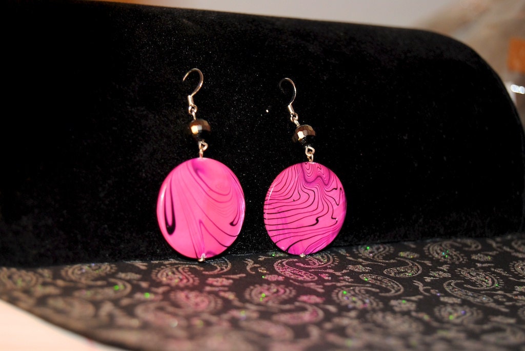 Hot-Pink earrings