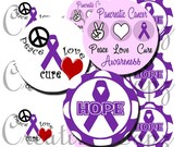 Pancreatic Cancer Awareness Images for Bottle Caps 4x6