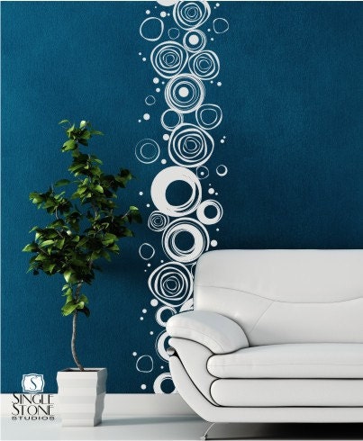 Wall Decals Scribble Circles Pattern - Vinyl Stickers Art