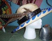 Western Hat, "Dirty" Gus Style Customized Blue and Black