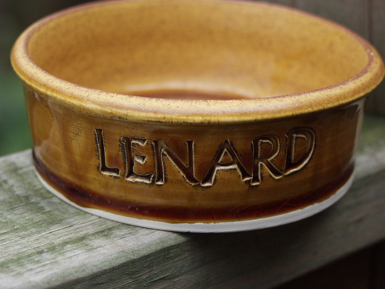 Pottery Custom Personalized Pet Dog Cat Feeding Water Dish Bowl Small