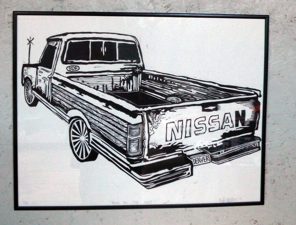 Woodblock Print "Back On The Map"