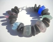 Beach Glass and Rocks Bracelet