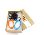 Portal necklace - A portal friendship combo blue and orange