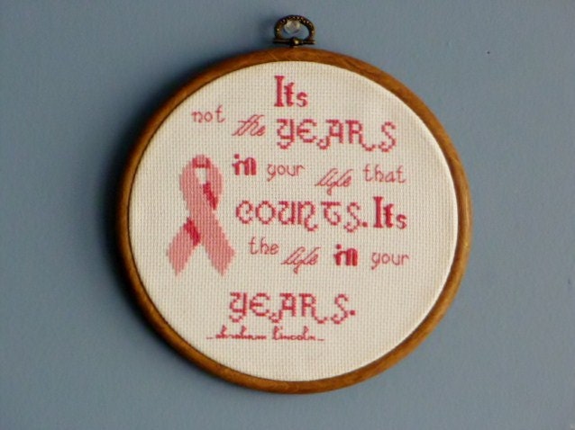 Breast Cancer Inspirational Cross Stitch