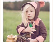 Girls Teddy Bear Coat in Pink
