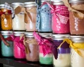 8 oz Mason Jar Soy Candle- FREE SHIPPING Any twelve (12) You Pick the Scent