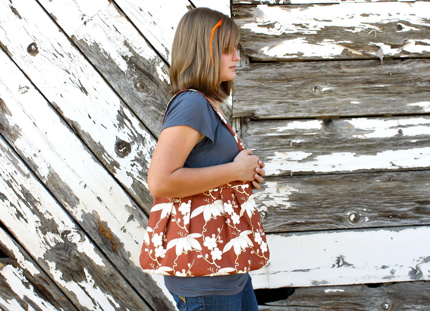The Melanie Bag - Cherry Blossom print