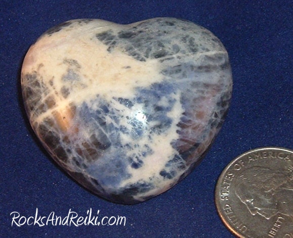 Inspire My Creativity and Help Me Manifest My Dreams - Sodalite Heart - Reiki Infused Gemstone - 206