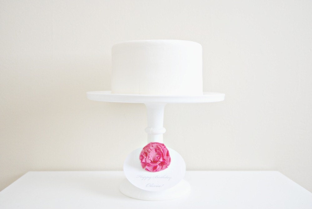 Custom Cake Stand Banner with Pom