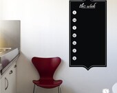 Chalkboard Decals Huge To Do Chart - Vinyl Words Stickers Art