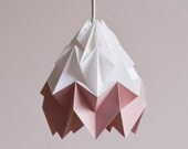Moth origami lampshade pink and white