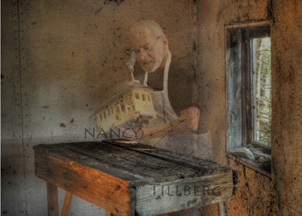 8X10 The Toymaker. HDR ghost photo. Time Stamp Collection.