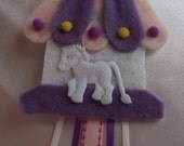 Purple, Pink & White Carousel Hair Clip and Pin